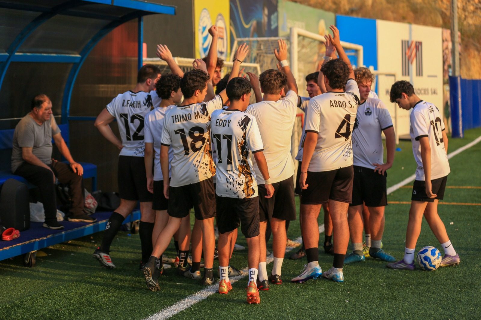 Team huddle before a match